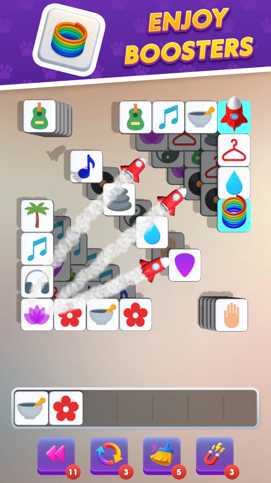 Turbo Tiles Google Play artwork showing rocket and spring boosters